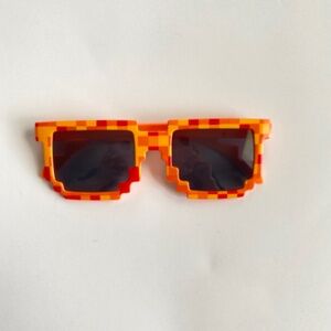 Orange Sunglasses Mosaic Square Thug Life